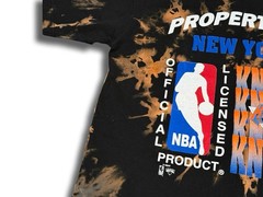 VTG 90s Pro Player Property of New York Knicks Tie Dye Black T-Shirt Made in USA