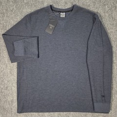 NWT VRST R&R Waffle Crew Shirt Mens XXL Darker Ardosia Slate Heather Blue 2XL