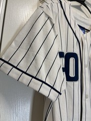 Ford x PacSun Baseball Jersey Mens Small Cream Pinstripe NWT Official Licensed