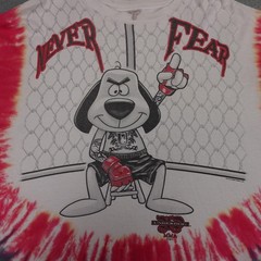 Vintage Underdog Shirt Mens 2XL Red Tie Dye Never Fear MMA Dog Cage Fighting