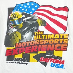 Daytona USA Motorsports Experience T-Shirt Men’s XL Hanes Heavyweight White