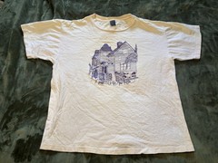 Vintage 90s Minnies Coop Ann Arbor Michigan Shirt Mens XL Cream Single Stitch