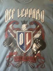 Def Leppard Rock of Ages tour T shirt Men’s XL Double Sided Blue 2015