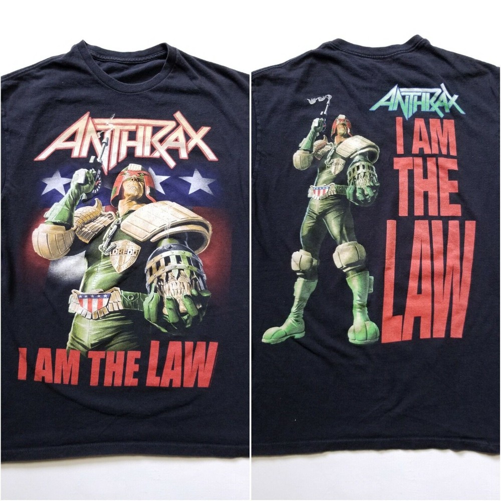 Anthrax I AM THE LAW 2 Sides T-shirt Unisex cotton Tee All Size S-5Xl US207