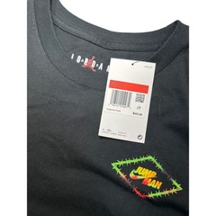 Jordan Jumpman Mens Black Graphic T-Shirt Large NWT Barbed Wire Logo