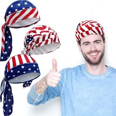 3 Pcs Do Rags Dew Rag Skull Caps for Men Bandana Beanie Hats Pirate Hats Cycling