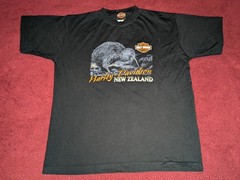 Y2K Vintage Harley Davidson New Zealand S Shirt Down Under Christchurch Kiwi