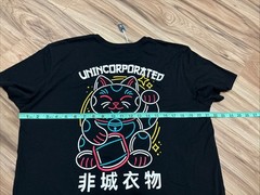 Marine Layer Custom Size M Unincorporated Good Luck Gato Graphic Tee Black – NEW
