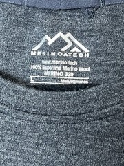 Merino Tech 100% Merino Wool Base Layer Top Mens L Dark Grey Long Sleeve 320 EUC