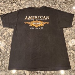 Harley Davidson Ann Arbor Michigan T Shirt Black Size L Embroidered Proper Fade