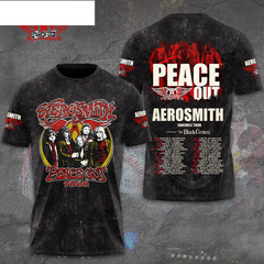 Aerosmith Peace Out Farewell Tour Schedule 3D Shirt OM2213