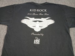 Kid Rock American Badass Tour T Shirt Mens Size XL Born Free 2011 Red Stag Promo