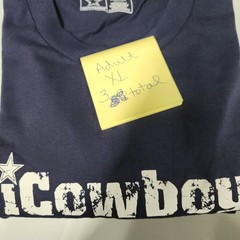 HOLOGRAM Dallas Cowboys T Shirt Apparel I Love Cowboys L Terrell Owens Navy 131