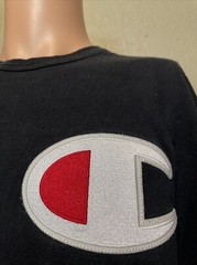 Vintage 90’s Champion Patch Black Shirt Size 2XL Mens