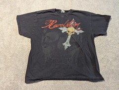 D Nero Shirt Mens XL Black Revelation Band Doom Metal Y2K Skull Cross Grunge