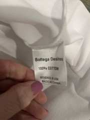 Bottega Desires White Shirt ‘F Em If They Can’t Take A Joke’ M NWOT $300!