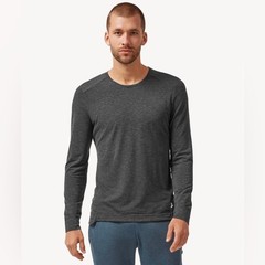 On Running Men’s Comfort Long T Black Long Sleeve Wool Blend M Gym Base Layer