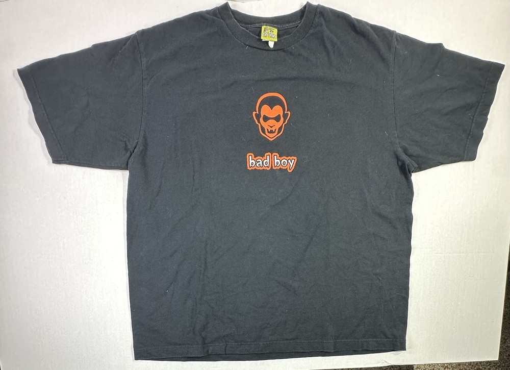 Bad Boy Black T-Shirt XL Streetwear Halloween Its The Thing Orange Dracula VTG