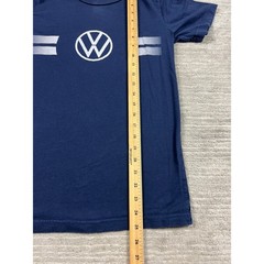 Volkswagen T-Shirt Mens Small Navy Blue DriverGear Graphic Logo Racing Stripes