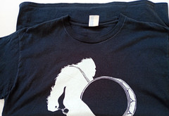 Bigfoot Drum T-Shirt Men’s UK Size L Black Crew Neck 100% Cotton Graphic Print