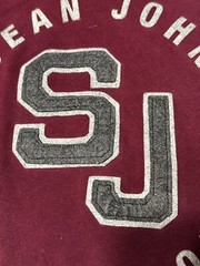 Sean John Collection – Men’s 3/4 Sleeve Shirt Size L – LARGE – Burgundy and Gray