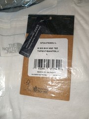 *NEW* The North Face Men’s T-Shirt Short Sleeve White With Black Logo Size L