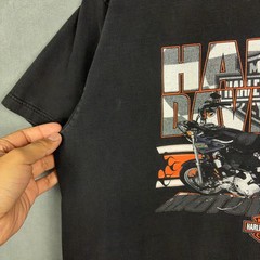 Harley Davidson t shirt Mens Size Y2K Faded Black Motorcycle Concord NC