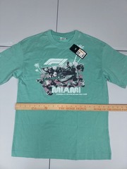 PUMA F1 Miami Pitstop Graphic Crew Neck T-Shirt Aqua Mens $45 NWT Pick Size