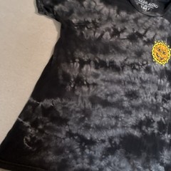 Killer Acid Men’s Black Gray Yellow Cotton Tie Dye Sun Graphic T-Shirt Size M