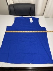 Puma Mens Essentials Sleeveless T-Shirt Tank Top Big & Tall Size 2XLT Blue New