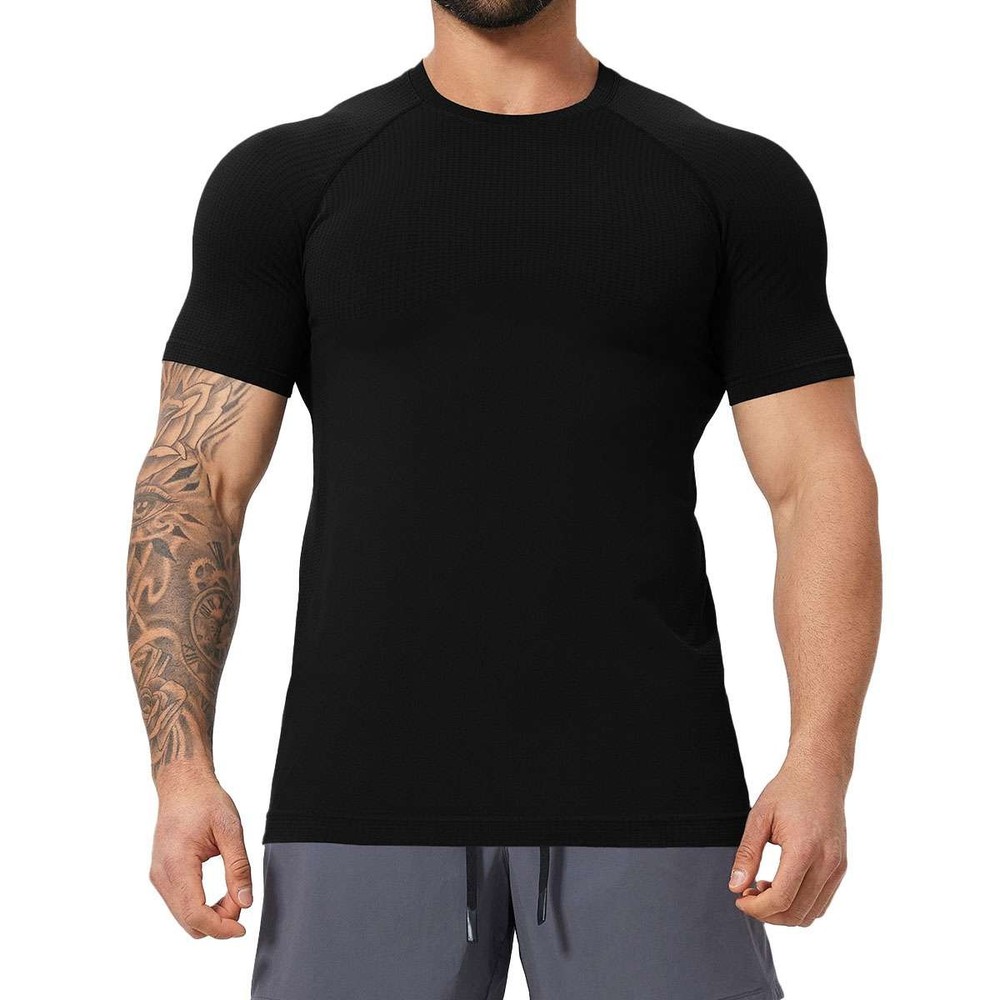 Men’s Compression Athletic Fitness Shirt Base Layer Tops Sports Gym Tight Dry