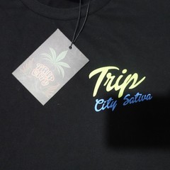 NWT Trip City Sativa Mens Size L AOP Graphic Print New Black Colorful California