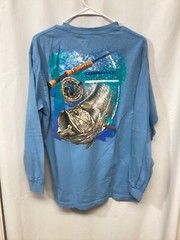 Reel Legends Tarpon Blue Large Long Sleeve Cotton T Shirt T10
