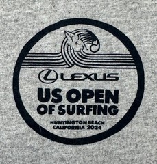 US OPEN OF SURFING 2024 HUNTINGTON BEACH Men’s Small Gray 100% Cotton Shirt New