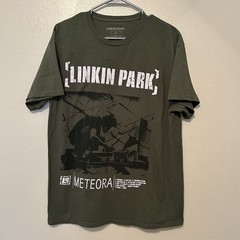Linkin Park Meteora Shirt XL Spray Paint Rock Music Green BG31