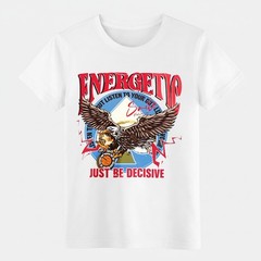 Vintage Soaring Eagle Energetic Motivational Graphic Streetwear Cotton T-Shirt