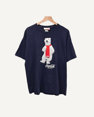 Vintage Coca-Cola Atlanta Polar Bear Graphic T-Shirt – Navy XL