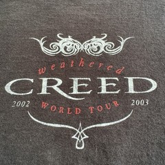 Creed Weathered World Tour 2002-2003 Rock Band Shirt sz Small Screamline Y2K Tee