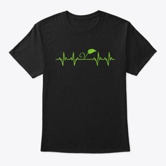 Vegan Heartbeat T-Shirt Made in the USA Size S to 5XL