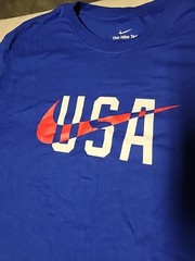 Nike USMNT 22 Swoosh Blue T-shirt Mens X-LARGE XL Soccer USA Tee NEW