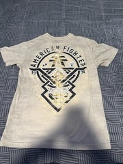 American Fighter Men’s Beige M Graphic Logo Crew Neck Short Sleeve T-Shirt