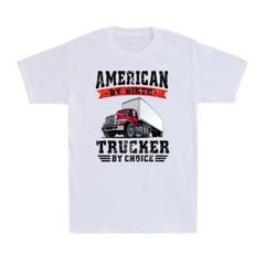 American By Birth Trucker By Choice Funny Truck Driver Dad Vintage Men’s T-Shirt