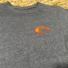 Costa T-shirt Born On Water Men’s Small Gray Short Sleeve Nice Cpix