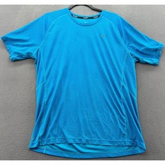 Nike Running Shirt Mens Sz XL Dri-FIT Blue Geometric Triangle Pattern Tee