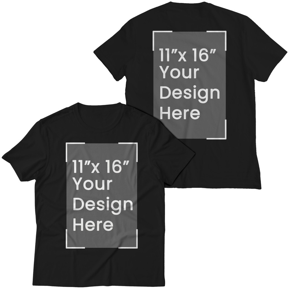 Custom T-Shirt Full Color Image & Text Design Comfortwash Premium Cotton Tee