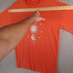 Mens Orange T-Shirt Size Medium Let The Sun Warm Your Soul Let The Moon YourMind