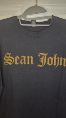 Sean John Shirt Mens 2XL Black Graphic Short Sleeve Cotton Crewneck Tee T-Shirt