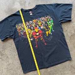 Marvel Mad Engine Lineup Tee Mens XL Black Iron Man Avengers Graphic T-Shirt