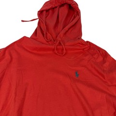 Polo Ralph Lauren Pony Logo Hooded Drawstring Coral Long Sleeve T-Shirt size L