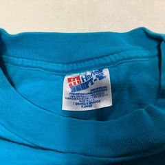 Vintage Hanes Bahamas Coral Island T-Shirt Glitter Fish Seashells Size XL Blue